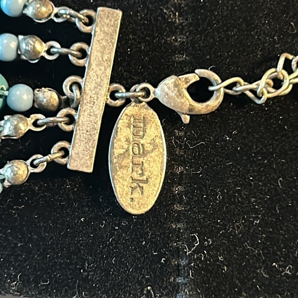 Branded Mark by Avon teal swirl color multi strand necklace with extender chain. - Picture 3 of 10